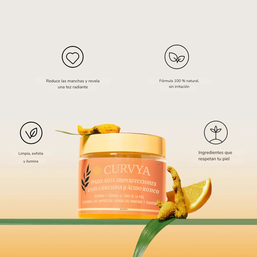 Discos Limpiadores 3 en 1 con Cúrcuma